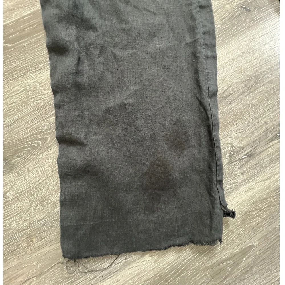 Vintage Chanel Boutique Pleated Charcoal Linen Trousers Size S
